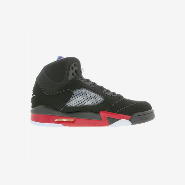 NIKE AIR JORDAN 5 RETRO BLACK/FIRE RED/GRAPE ICE/NEW EMERALD [TOP