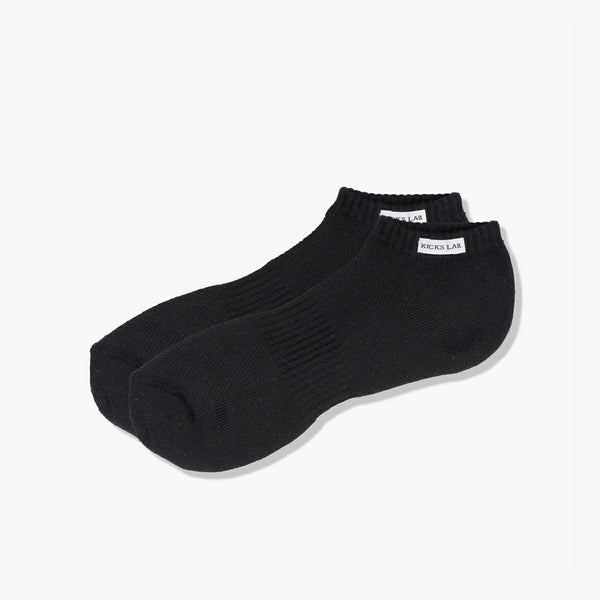 【22cm-25cm】KICKS LAB. ORIGINAL COMFORTSOFT SOCKS LOW CUT BLACK 【2PACK】【Made in JAPAN】