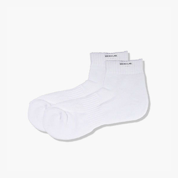 【22cm-25cm】KICKS LAB. ORIGINAL COMFORTSOFT SOCKS ANKLE WHITE 【2PACK】【Made in JAPAN】