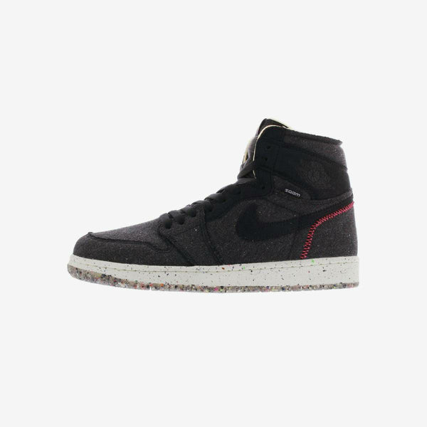 NIKE AIR JORDAN 1 HIGH ZOOM BLACK/WOLF GRAY/FLASH CRIMSON [CRATER]