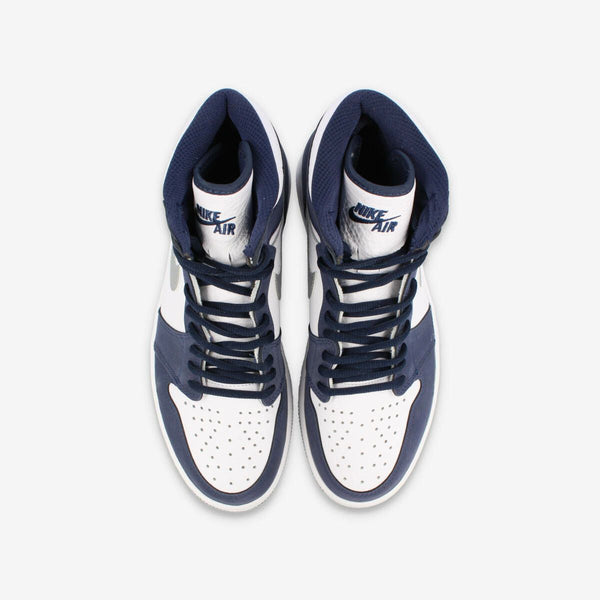 NIKE AIR JORDAN 1 RETRO HIGH OG CO.JP WHITE/MIDNIGHT NAVY/METALLIC SILVER