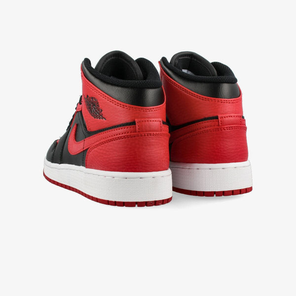 NIKE AIR JORDAN 1 MID GS BLACK/GYM RED/WHITE 【BRED】