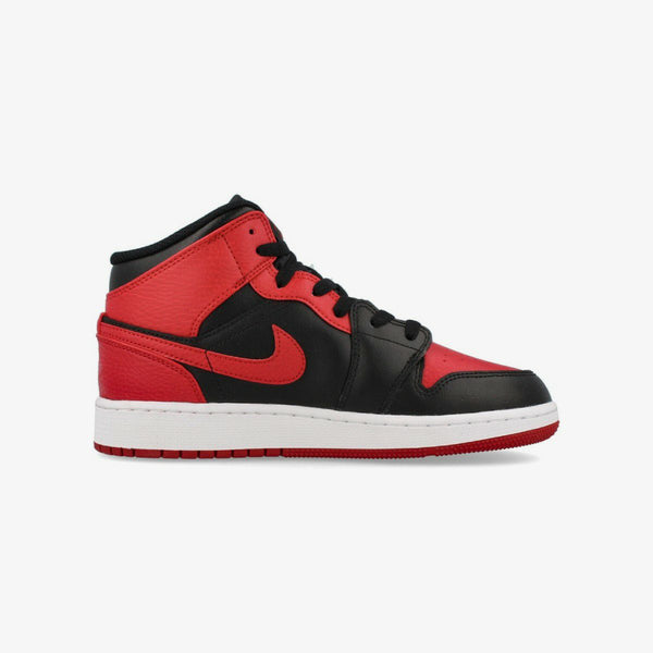 NIKE AIR JORDAN 1 MID GS BLACK/GYM RED/WHITE 【BRED】