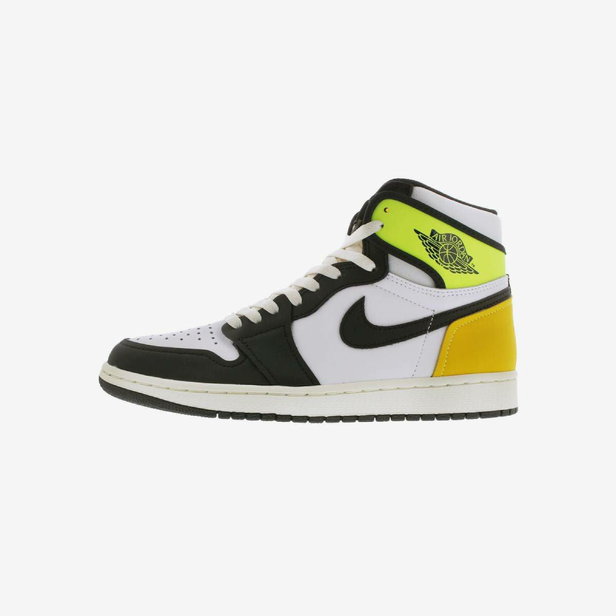 NIKE AIR JORDAN 1 RETRO HIGH OG WHITE/VOLT/UNIVERSITY GOLD – KICKS