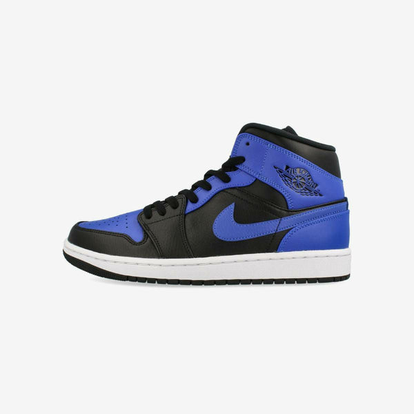 NIKE AIR JORDAN 1 MID BLACK/HYPER ROYAL/WHITE