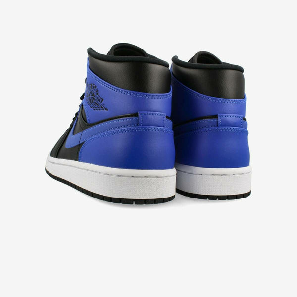 NIKE AIR JORDAN 1 MID BLACK/HYPER ROYAL/WHITE