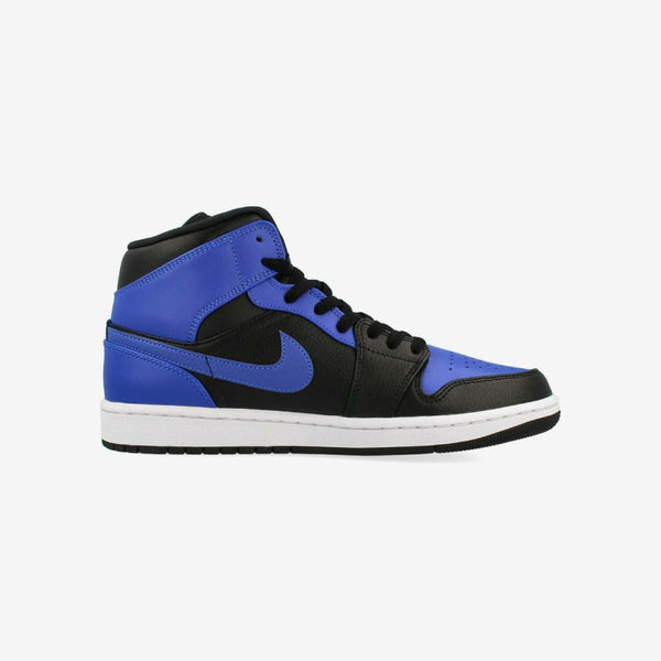 NIKE AIR JORDAN 1 MID BLACK/HYPER ROYAL/WHITE