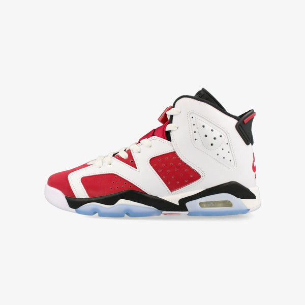 NIKE AIR JORDAN 6 RETRO GS WHITE/CARMINE/BLACK [CARMINE]