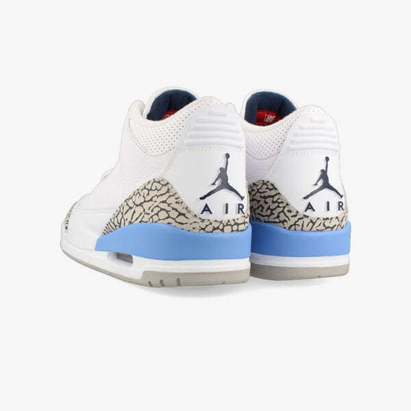 NIKE AIR JORDAN 3 RETRO WHITE/VALOR BLUE/TECH GRAY [UNC]