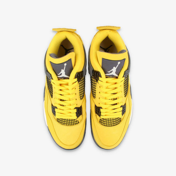 NIKE AIR JORDAN 4 RETRO TOUR YELLOW/WHITE/DARK BLUE GRAY [LIGHTNING]