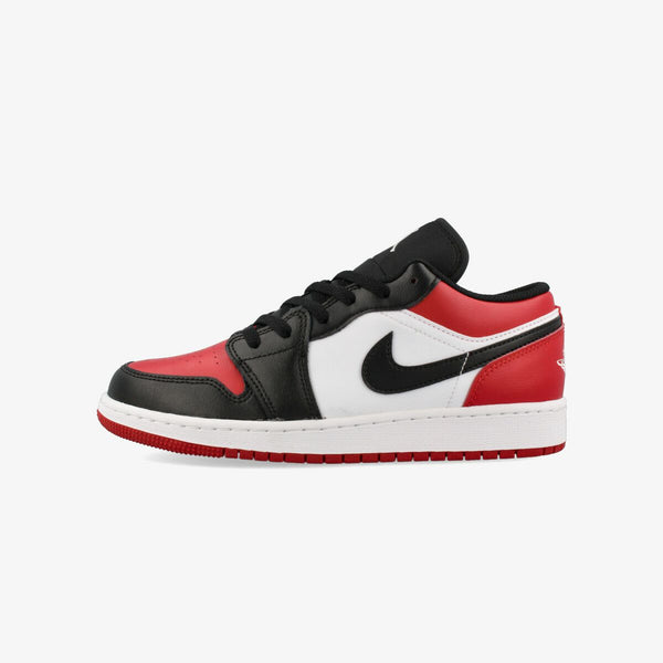 NIKE AIR JORDAN 1 LOW GS WHITE/BLACK/UNIVERSITY RED 【BRED TOE】