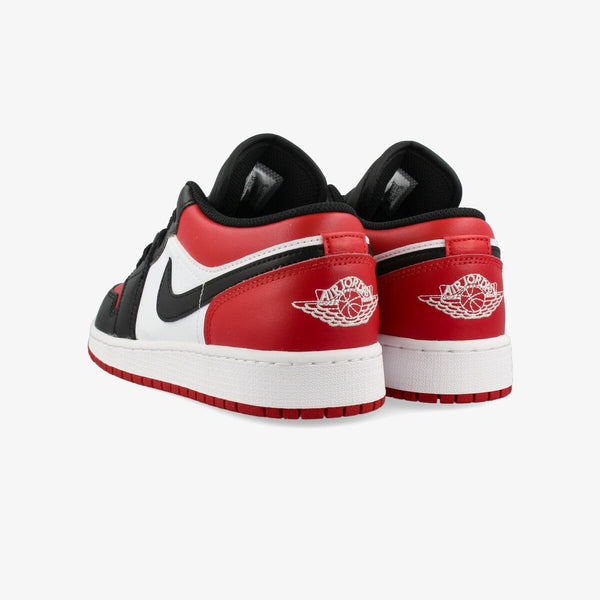 NIKE AIR JORDAN 1 LOW GS WHITE/BLACK/UNIVERSITY RED 【BRED TOE】