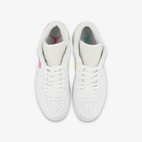 Nike air jordan 1 low shop white light aqua multicolor swoosh