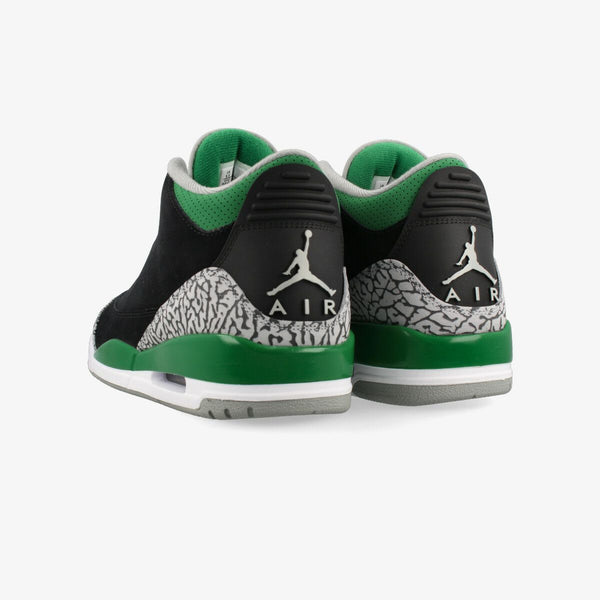 NIKE AIR JORDAN 3 RETRO BLACK/PINE GREEN/CEMENT GREY/WHITE – KICKS