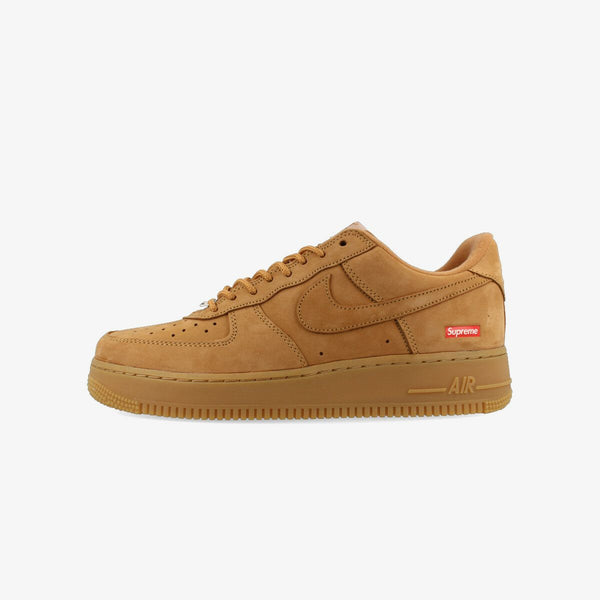 NIKE AIR FORCE 1 LOW W SUPREME FLAX/FLAX/GUM LIGHT BROWN 【BOX LOGO】