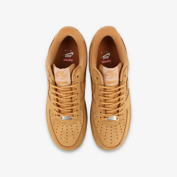 NIKE AIR FORCE 1 LOW W SUPREME FLAX/FLAX/GUM LIGHT BROWN 【BOX LOGO】