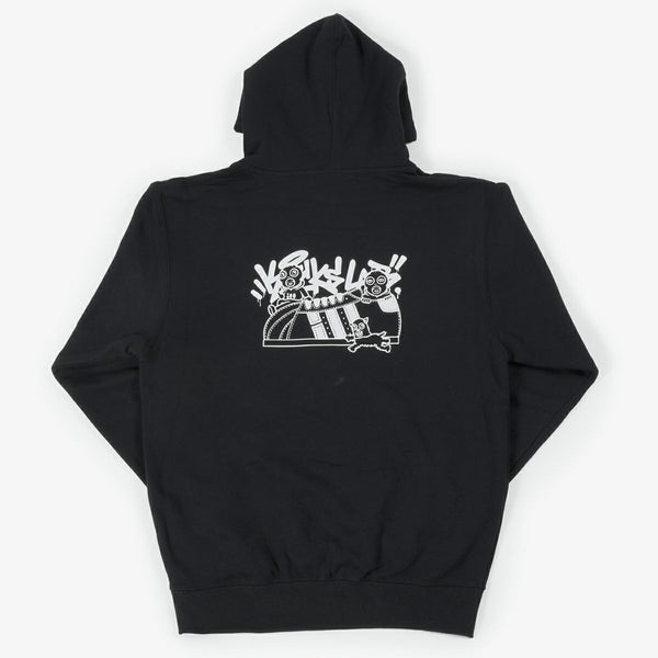 KICKS LAB. ILLBROS PULLOVER HOODED SWEATSHIRT BLACK