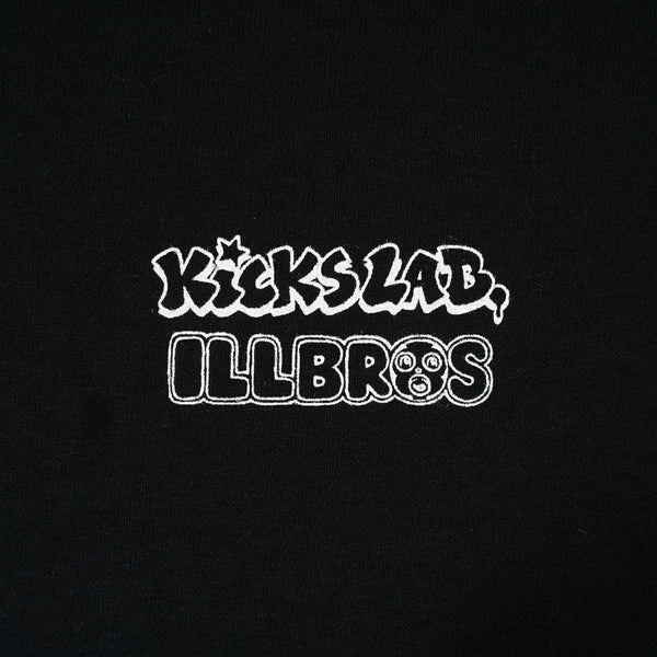 KICKS LAB. ILLBROS PULLOVER HOODED SWEATSHIRT BLACK