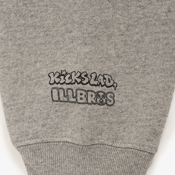 KICKS LAB. ILLBROS CREW NECK SWEATSHIRT GREY