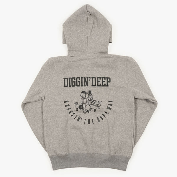 【お問い合わせ商品】 STILL DIGGIN' "DIGGIN' DEEP" ZIPUP HOODIE GREY