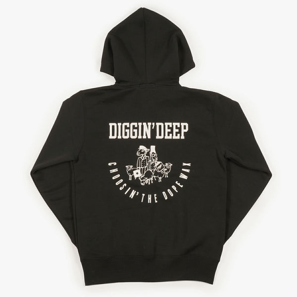 【お問い合わせ商品】 STILL DIGGIN' "DIGGIN' DEEP" ZIPUP HOODIE BLACK/WHITE