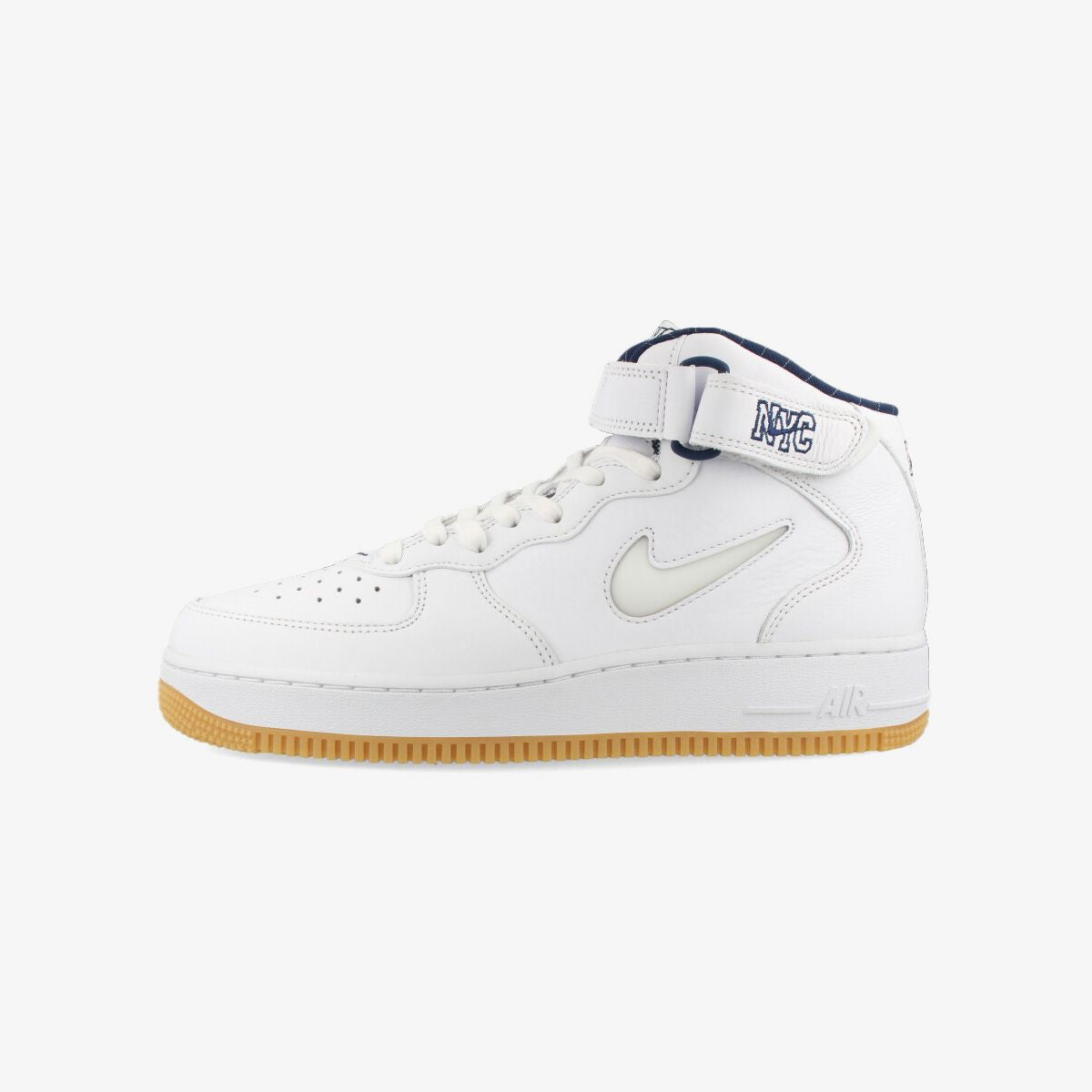 NIKE AIR FORCE 1 MID QS WHITE/WHITE/MIDNIGHT NAVY/GUM YELLOW 【NYC