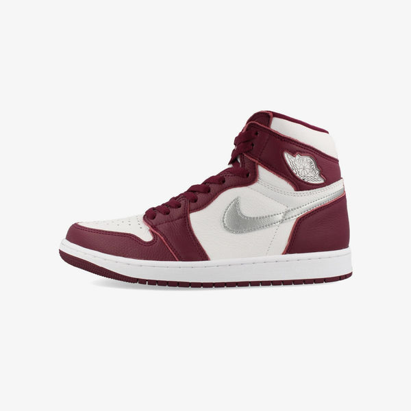 NIKE AIR JORDAN 1 RETRO HIGH OG BORDEAUX/WHITE/METALLIC SILVER