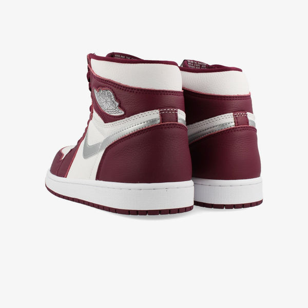 NIKE AIR JORDAN 1 RETRO HIGH OG BORDEAUX/WHITE/METALLIC SILVER