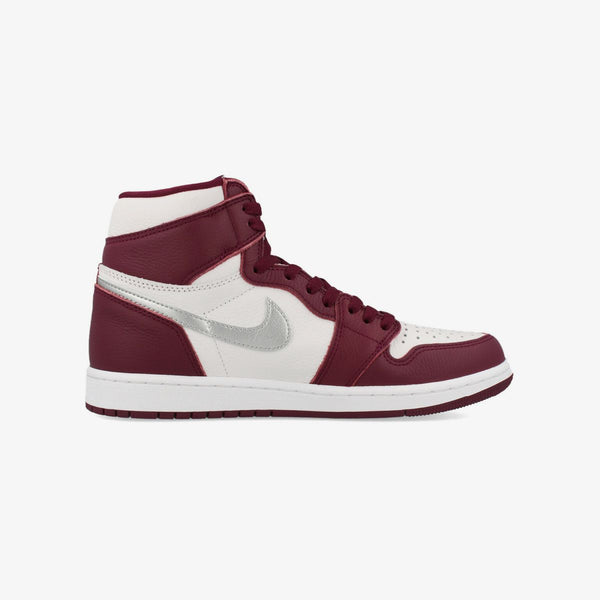 NIKE AIR JORDAN 1 RETRO HIGH OG BORDEAUX/WHITE/METALLIC SILVER