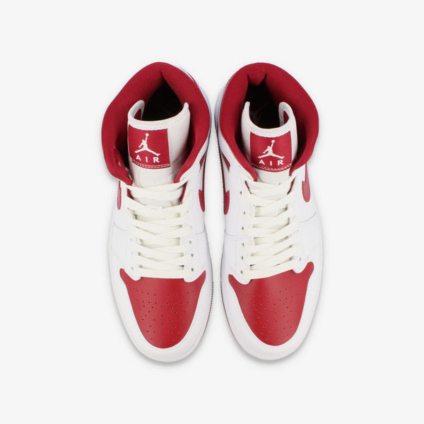 NIKE WMNS AIR JORDAN 1 MID WHITE/POMEGRANATE/WHITE