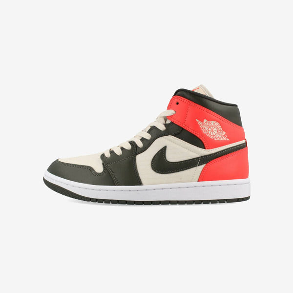 NIKE AIR JORDAN 1 MID LIGHT OREWOOD BROWN/NEWSPRINTBRIGHT CRIMSON [NEWSPRINT]