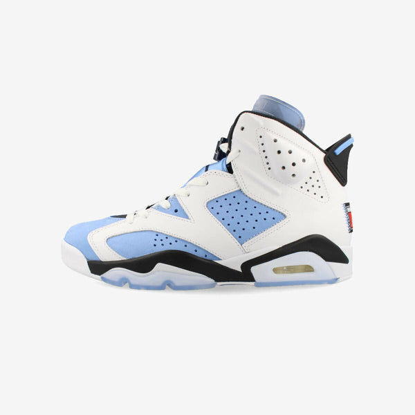 NIKE AIR JORDAN 6 RETRO UNIVERSITY BLUE/WHITE/COLLEGE NAVY/BLACK [UNC]