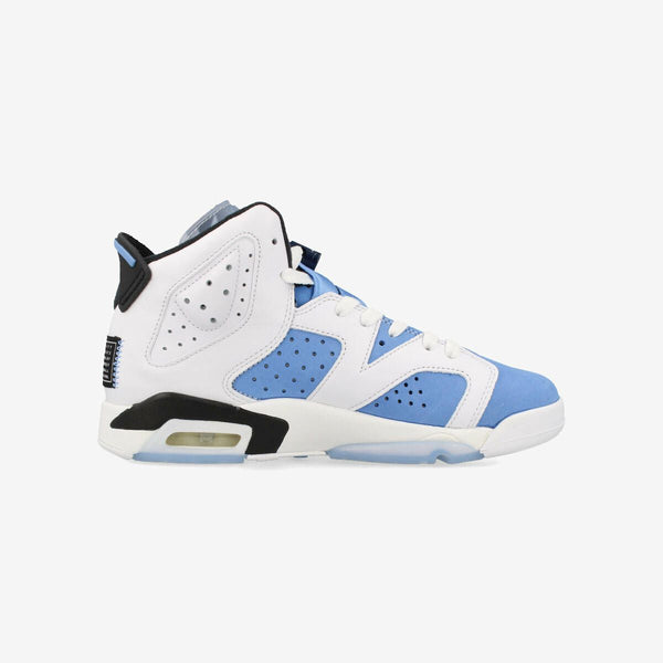 NIKE AIR JORDAN 6 RETRO GS UNIVERSITY BLUE/WHITE/COLLEGE NAVY/BLACK [UNC]