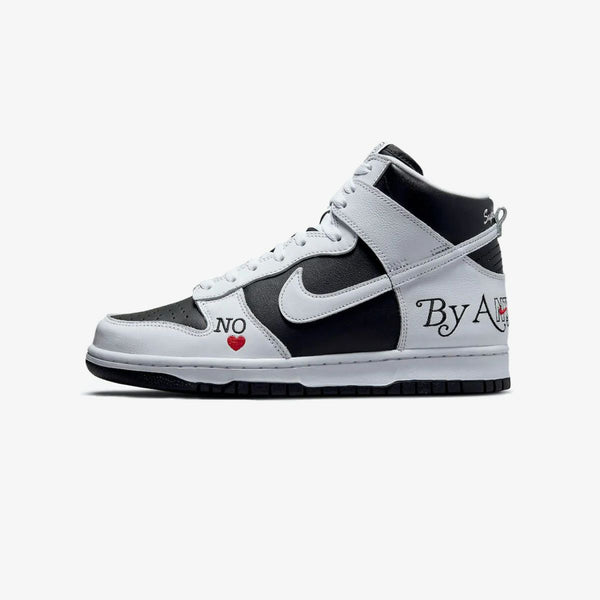 NIKE SB DUNK HIGH OG QS BLACK/WHITE/VARSITY RED [SUPREME] [BY ANY MEANS]