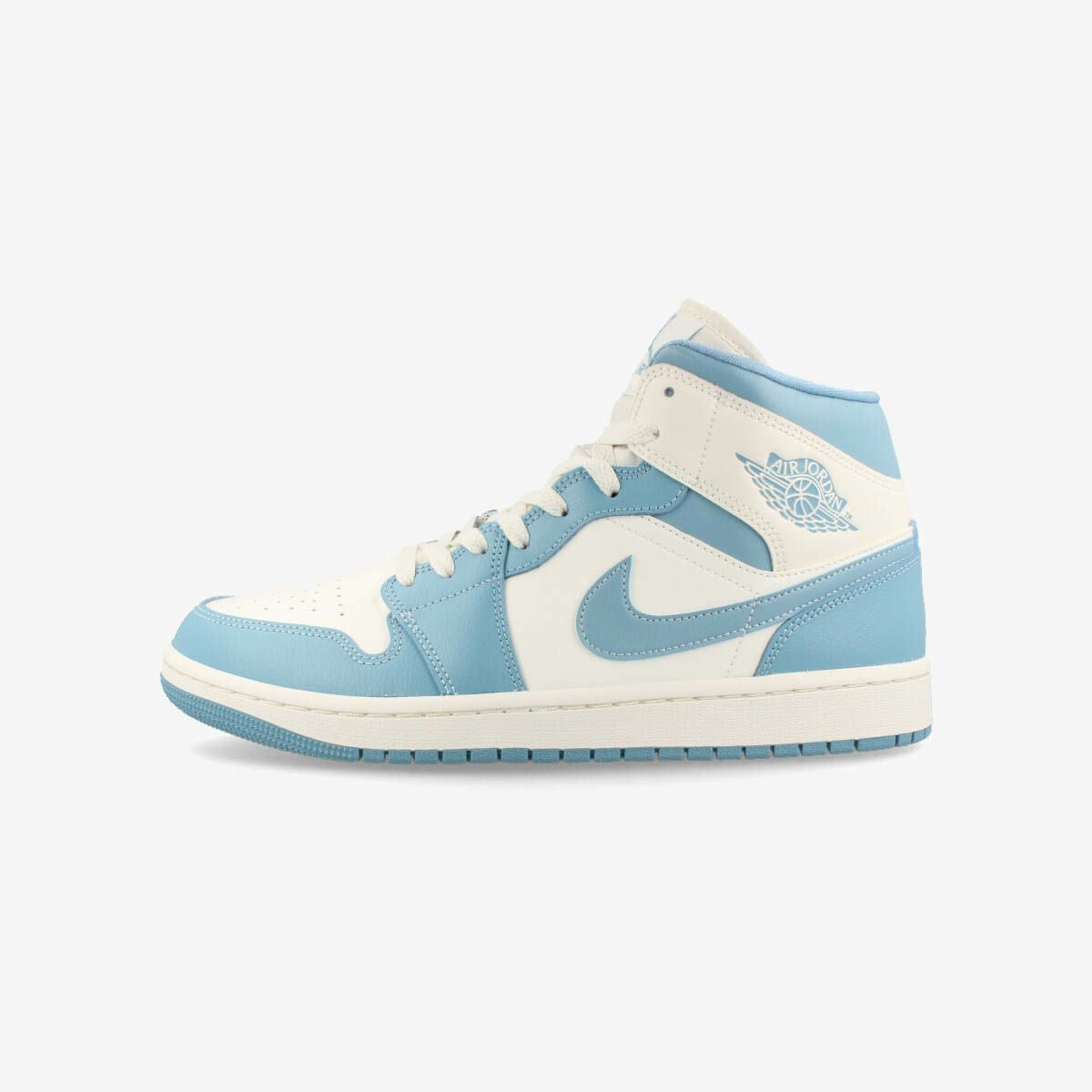 NIKE WMNS AIR JORDAN 1 MID SAIL/SAIL/WORN BLUE – KICKS LAB.