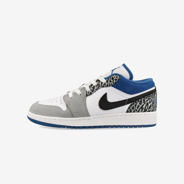 NIKE AIR JORDAN 1 LOW SE GS WHITE/DARK MARINA BLUE/BLACK/CEMENT GREY 【TRUE BLUE】