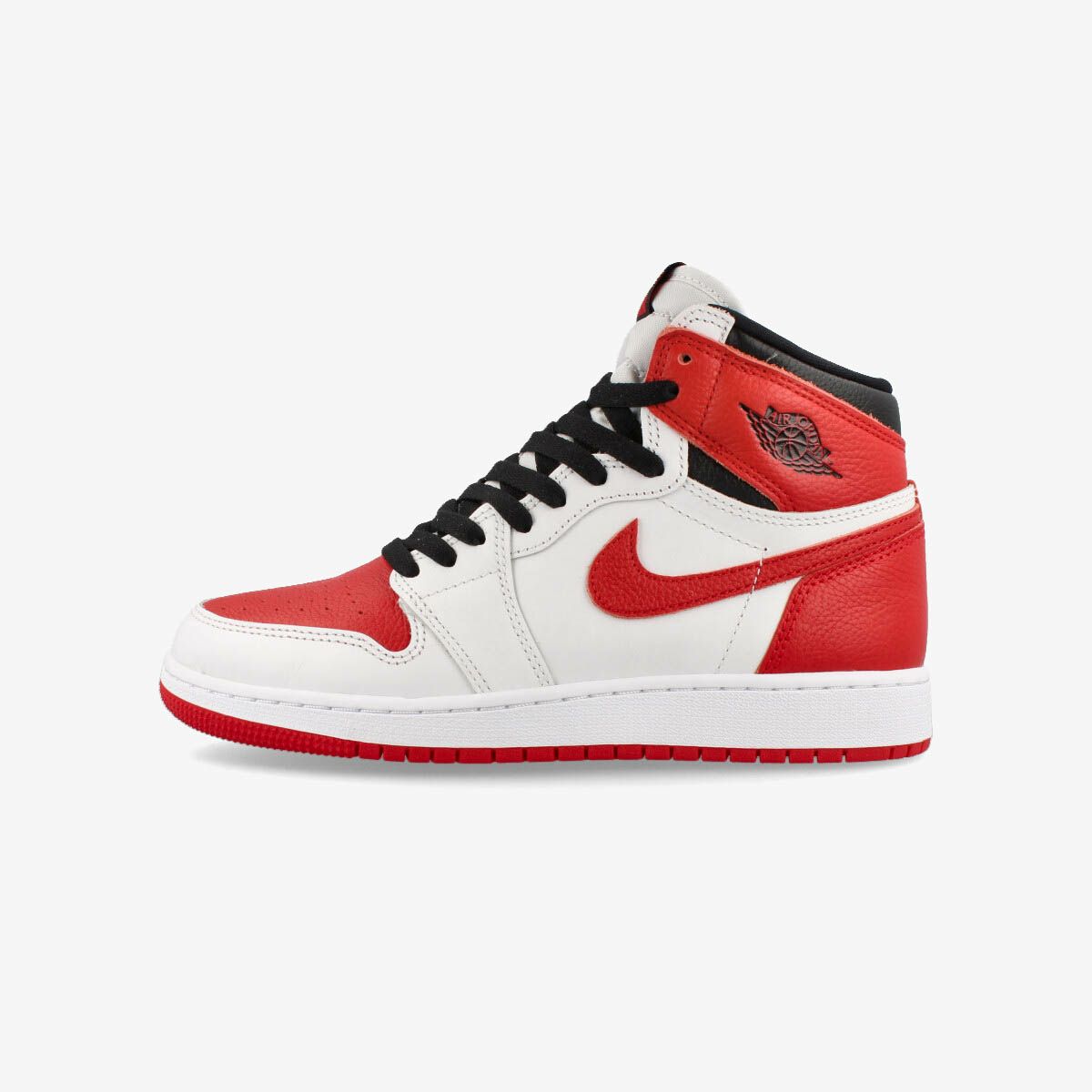 NIKE AIR JORDAN 1 RETRO HIGH OG GS WHITE/UNIVERSITY RED/BLACK 【HERITAG –  KICKS LAB.