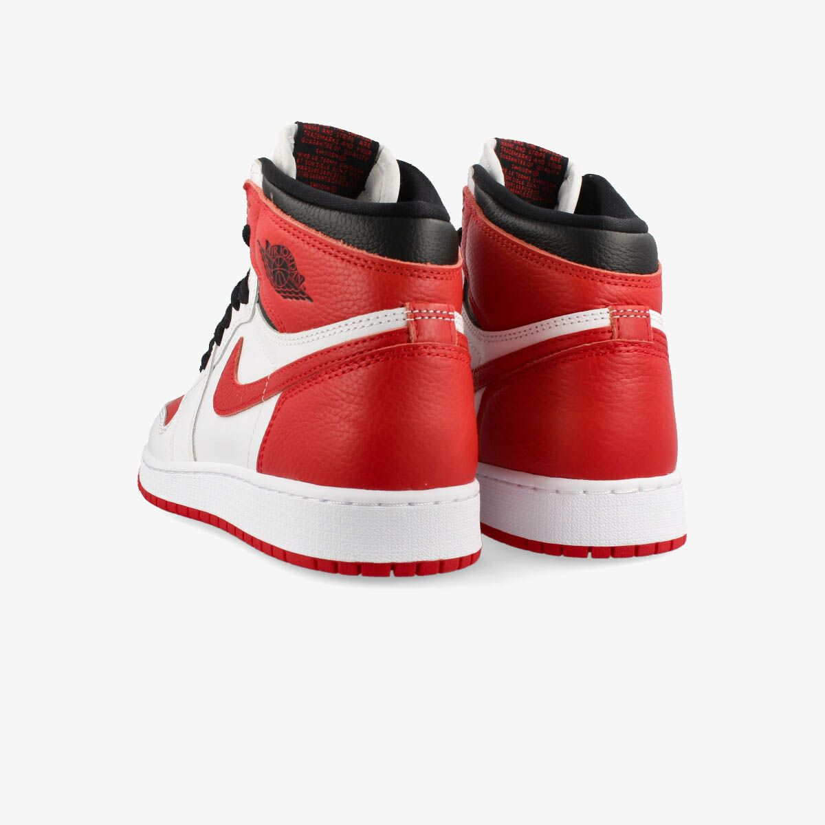 NIKE AIR JORDAN 1 RETRO HIGH OG GS WHITE/UNIVERSITY RED/BLACK 【HERITAG –  KICKS LAB.