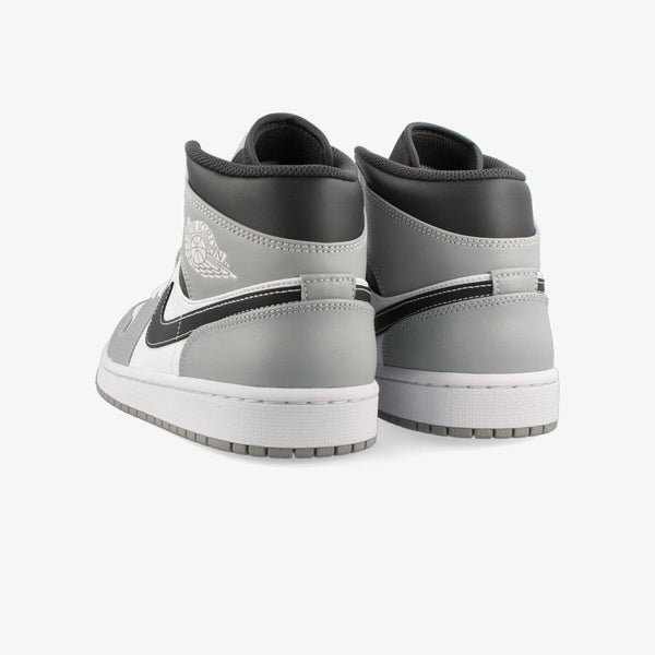 NIKE AIR JORDAN 1 MID LIGHT SMOKE GRAY/WHITE/ANTHRACITE