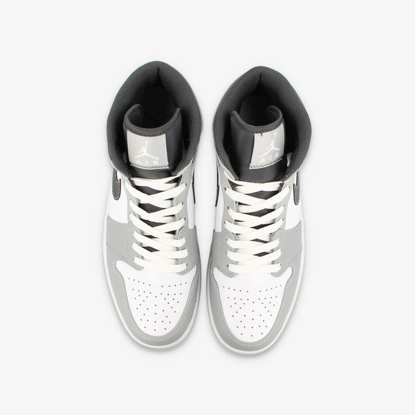 NIKE AIR JORDAN 1 MID LIGHT SMOKE GRAY/WHITE/ANTHRACITE