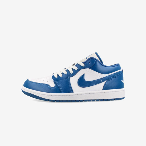 NIKE WMNS AIR JORDAN 1 LOW WHITE/DARK MARINA BLUE/WHITE