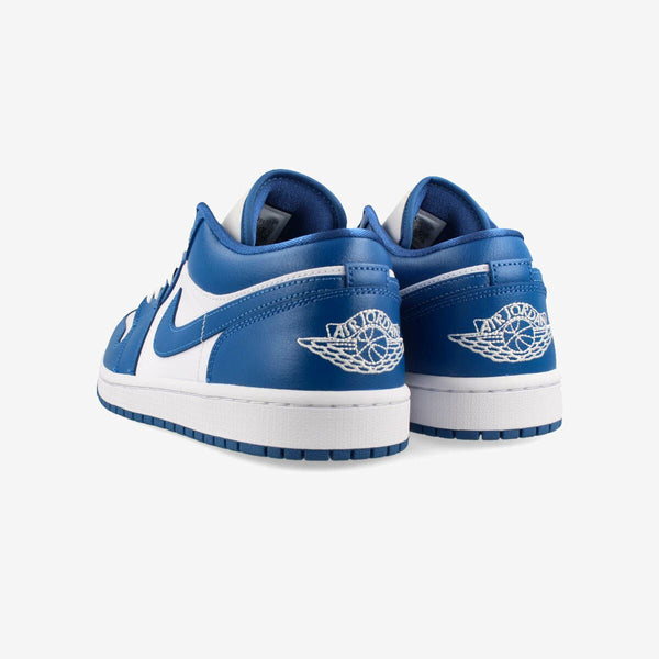 NIKE WMNS AIR JORDAN 1 LOW WHITE/DARK MARINA BLUE/WHITE