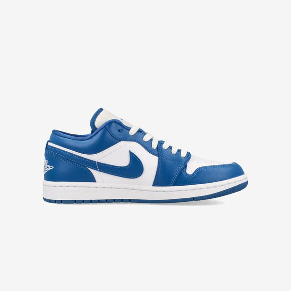 NIKE WMNS AIR JORDAN 1 LOW WHITE/DARK MARINA BLUE/WHITE