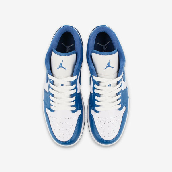 NIKE WMNS AIR JORDAN 1 LOW WHITE/DARK MARINA BLUE/WHITE