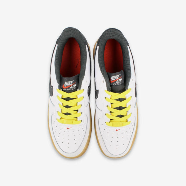 NIKE AIR FORCE 1 LV8 GS WHITE/ANTHRACITE/YELLOW STRIKE 【Go The Extra Smile】