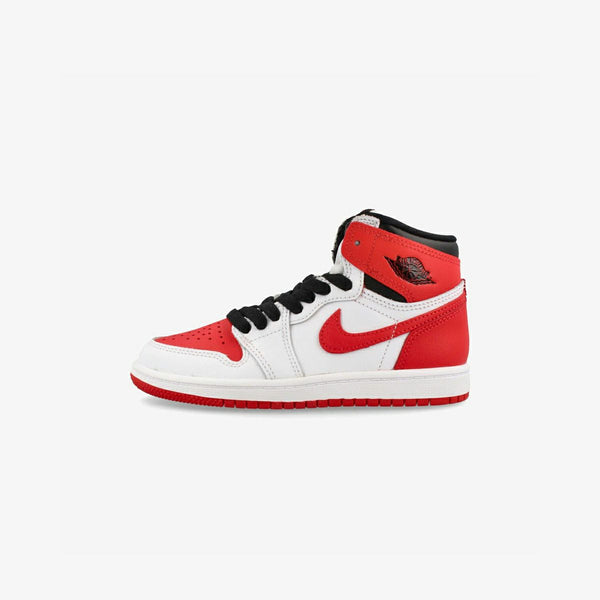 NIKE AIR JORDAN 1 RETRO HIGH OG PS WHITE/UNIVERSITY RED/BLACK [HERITAGE]