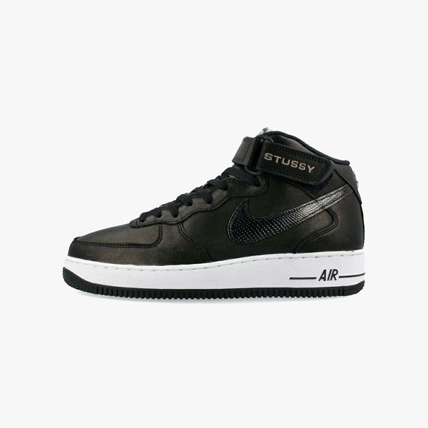 NIKE AIR FORCE 1 '07 MID SP BLACK/BLACK/BLACK[STUSSY]