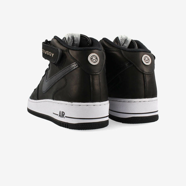 NIKE AIR FORCE 1 '07 MID SP BLACK/BLACK/BLACK[STUSSY]