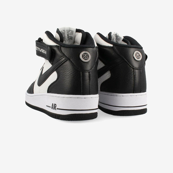 NIKE AIR FORCE 1 '07 MID SP BLACK/BLACK/WHITE [STUSSY]