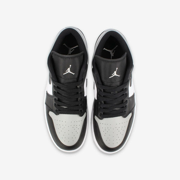 NIKE AIR JORDAN 1 LOW WHITE/BLACK/LIGHT SMOKE GRAY [SHADOW TOE]